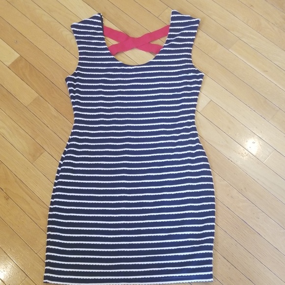 Guess Dresses & Skirts - Guess Navy & White Striped Dress!